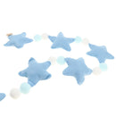 Pompoms Balls Star Garland Wall Hanging Ornament Canopy Crib Tent Decor Blue