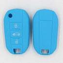 Car Key Protive Cover Holder for BUICK Flip Folding Remote Key Fob Light Blue
