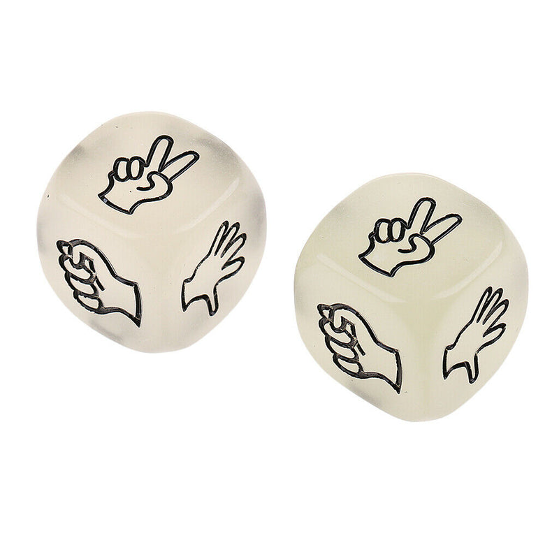 2Pcs Rock Paper Scissors Dice Game Great Drinking Game Dice Set for RPG MTG