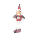 Christmas Plaid Wings Love Girl Pendant Hanging Ornament for Kids Gifts (A)