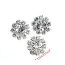 5Pcs 12mm Round Rhinestone Shank Button Sewing Craft Embellishment DIY
