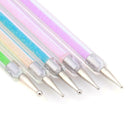 5pcs/set Personal Double Crystal Rhinestone Dotting Drill Nail Painting Pen A
