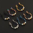 6 Packs Nose Ring Lip Hoop Helix Rings Clips for Women Men Fashion Girls 8mm