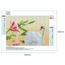5D DIY Full Drill Diamond Painting Flower Swan Cross Stitch Embroidery Kit
