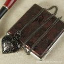 No drill collar hollow heart heart flower pocket watch black Japanese and K K9U9