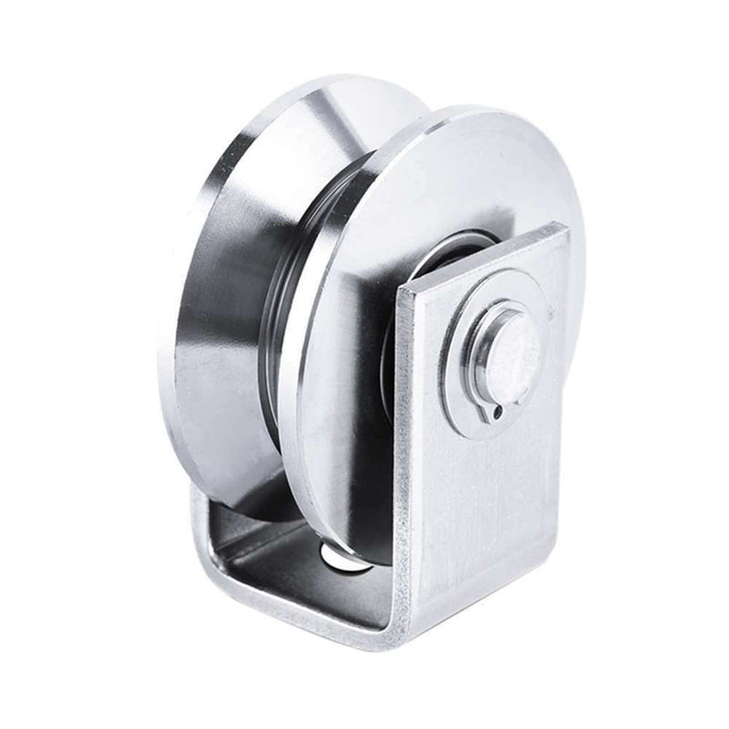 V-Shaped Small Pulley, Rail Hoisting Guide Wheel,Translation Door Foot 3.9*5.4cm