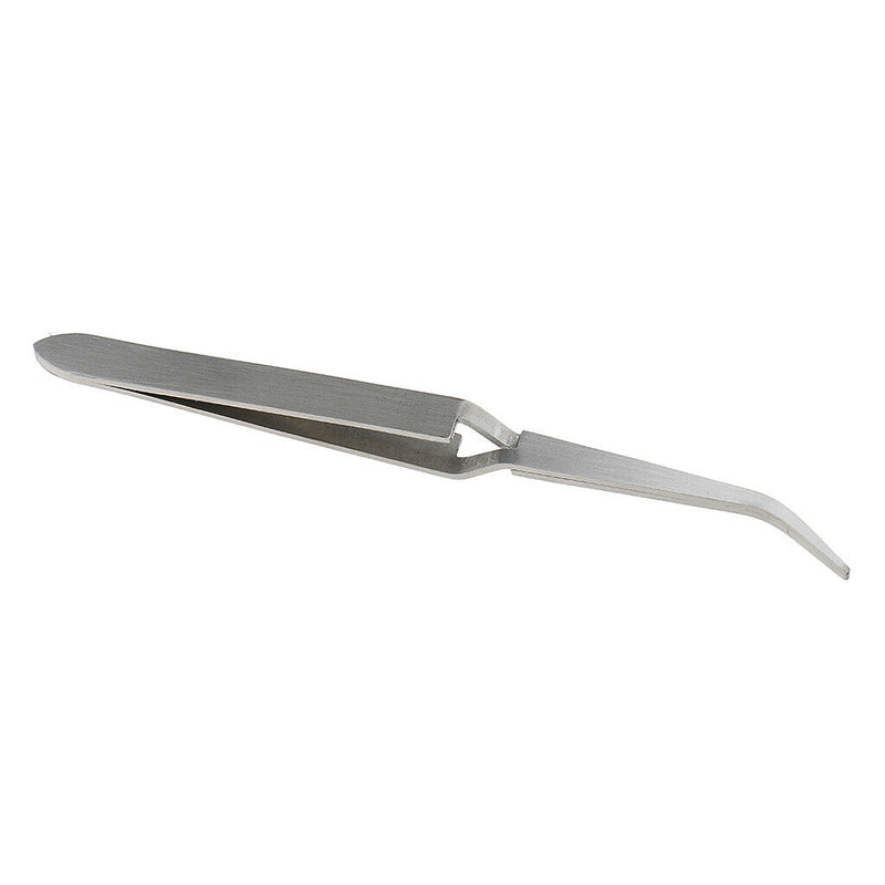 Stainless Steel Angle Tipped C Curve Manicure Nail Polish Pincher Tweezer