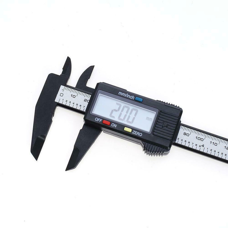 150mm 6 inch LCD Digital Electronic Carbon Fiber Vernier Calipers Measuring