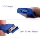 USB 3.0 2.0 to VGA Multi-display Adapter Converter External Video Graphic Card b