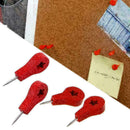 40 Pcs/Box Map Markers Wooden Drawing Photo Wall Studs Board Cork Pins Crea M1H7