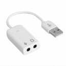USB2.0 To 3.5mm Mic/Headphone Jack External 7.1 Channel Audio Sound Card Adapter