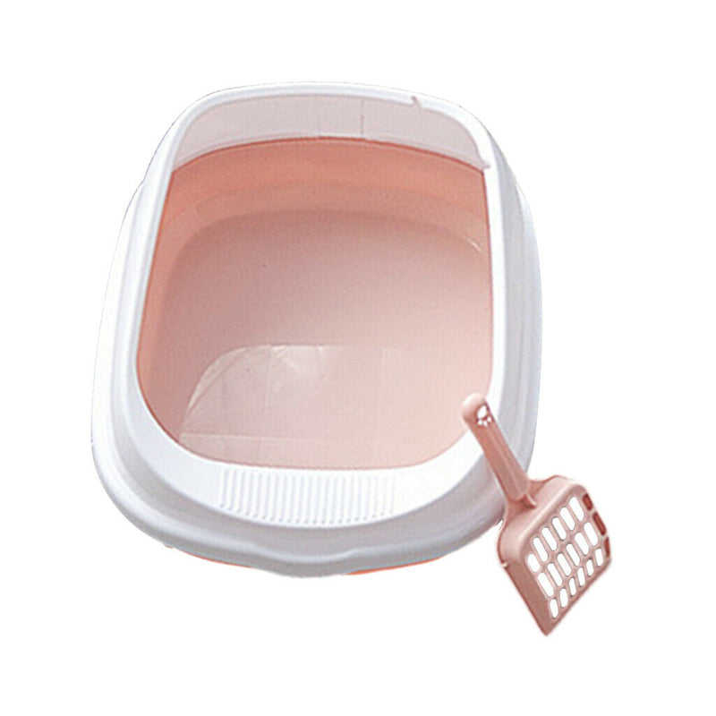 2Pcs Pet Toilet Bedpan Anti  Cats Litter Box Cat Dog Tray W/Scoop