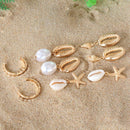 4Pairs/Set Bohemia Women Shell Conch Statement Earrings Drop Dangle EarringsJC&S