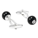 The Best Billiards Player Black Ball 8 Cufflinks For Men's Clothing Accessories