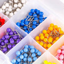 Push Pins 600-Count Map Tacks Marking Pins 1/8-Inch Plastic Beads Head, Wit Y3G1