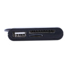 Black 3 in 1 USB Connection Kit HUB SD MMC TF Card Reader Adapter For OTG M