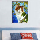 5D DIY Full Drill Diamond Painting Leaf Cat Cross Stitch Embroidery Mosaic