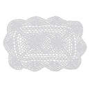 Hand Crochet Table Runner Doily White Lace Table Crochet Cotton Placemat Mat