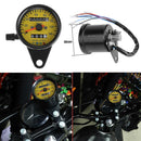 Universal LED Backlight Motorcycle Modify Odometer KM/H Speedometer Gauge Yellow