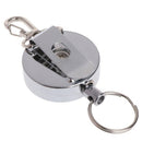 Fishing Zinger Retractor Key Ring Reel Holder Retractable Steel Cable Metal 60cm