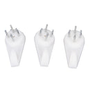 Hard Wall Picture Frame Plastic Hooks Hangers 4-Pin Small Pack of 20 White  JR