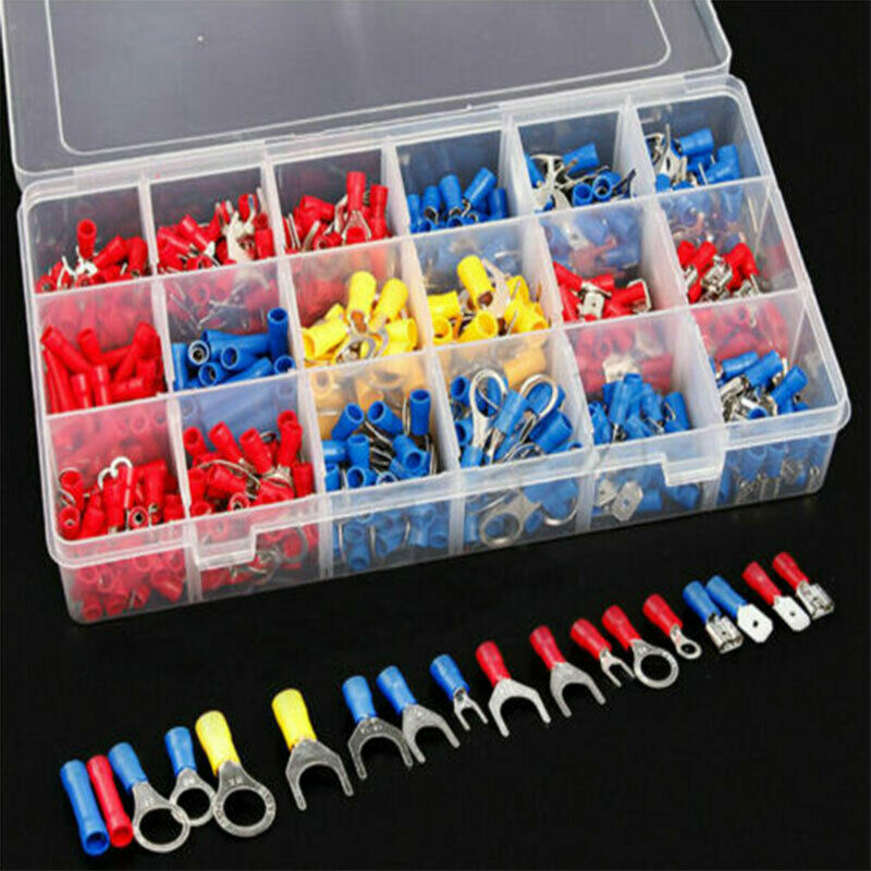 520PCS Insulated Electrical Wire Splice Terminal Spade/Crimp/Ring Connector _kz