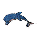Dolphin Reversible Sequined Sew On Patches Embroidered Patch Applique  Z