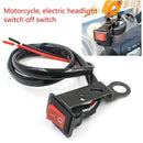 Universal Motorcycle Refit Black LED Light Flameout Switch with Wire Harnes M4V2