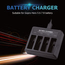 4 Channel Battery Charger with USB Type C Cable for GoPro Hero 8 7 6 5 A