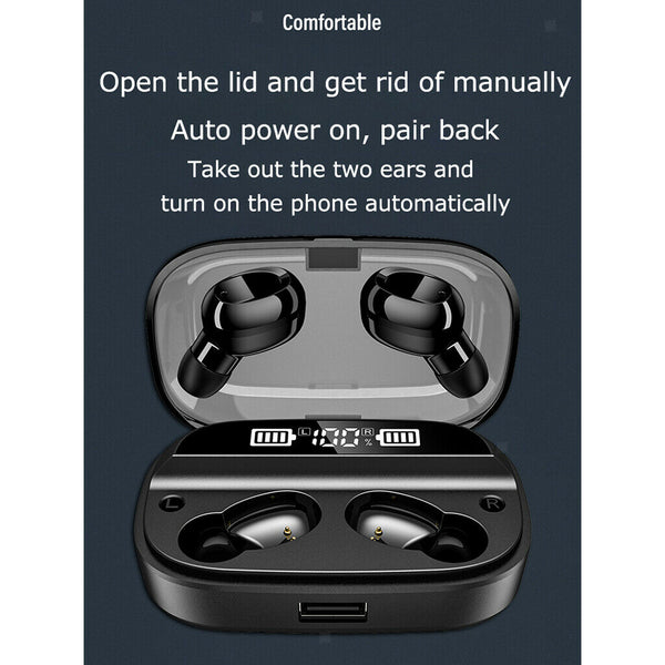 Bluetooth 5.0 Wireless Headset Earphones Earbuds 3000mAh Waterproof