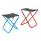 2Pcs Portable Chair Folding Mini Stool Seat for Camping Fishing Picnic Hiking