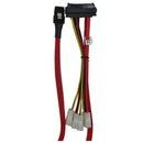 Mini SAS 36P SFF8087 to 4 X SFF 8482 29P SAS with Power Red Cable 1M