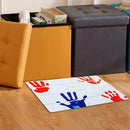 Handprint Flannel Non Slip Carpet Door Floor Mat Kitchen Bathroom Rug
