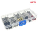 228x Computer Screws Motherboard Standoffs Screws Washers Kit 12.8*6cm wit RFB