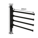 European Space Aluminum Bathroom Towel Rack Rotating Rod Towel Rack Hotel T