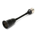 20cm Length E27 to E27 Extend Adapter Socket LED Light Bulb Lamp Holder black FT