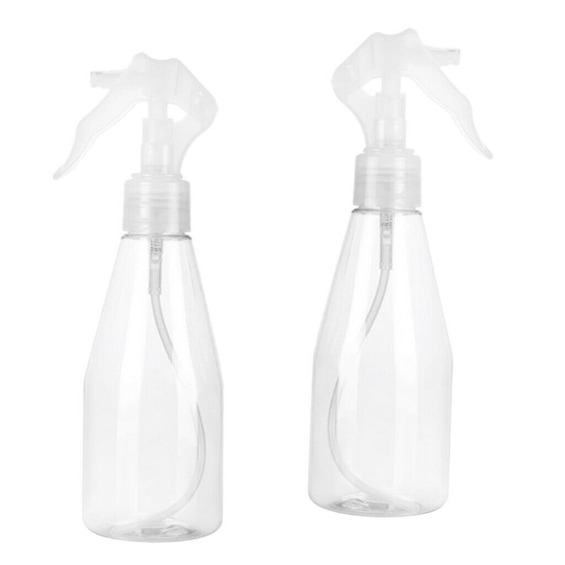 2pcs 200ml Cleaning Clear Travel Empty Spray Bottle Trigger Hand Watering