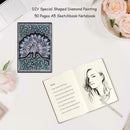 DIY Peafowl Special Shaped Diamond Painting 50 Pages A5 Notebook Sketchbook