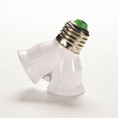 Screw E27 LED Base Light Lamp Bulb Socket 1 to 2 Splitter Adapter Converter TO