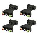 4Pcs HDMI Male to 3RCA Video Audio AV RGB Component Converter Adapter For HDTV