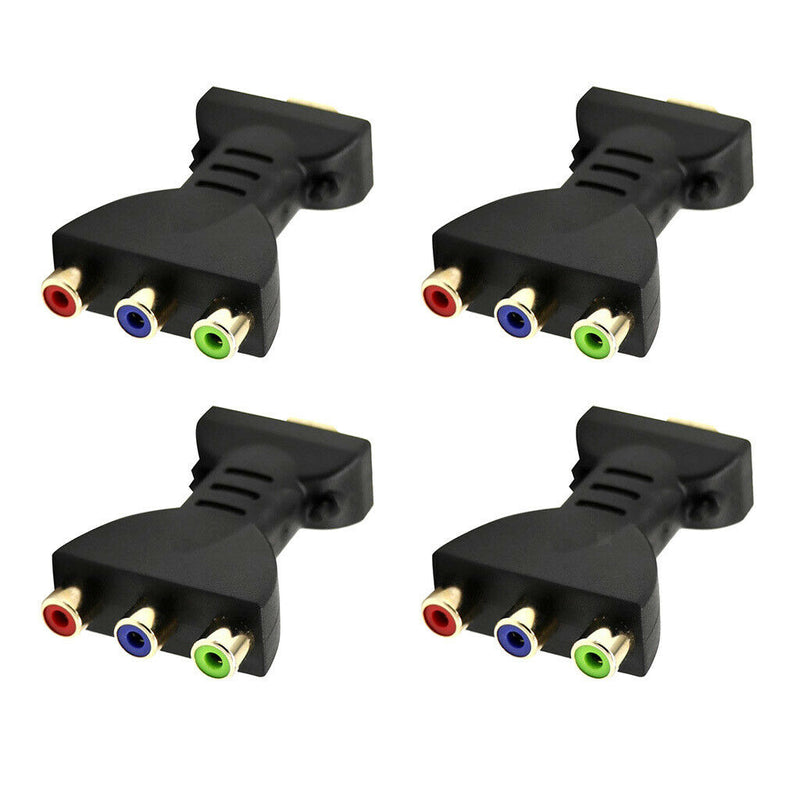4Pcs HDMI Male to 3RCA Video Audio AV RGB Component Converter Adapter For HDTV