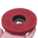 100mmx16mmx12mm Nylon Polishing Wheel Red for Angle Grinder Red Black