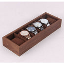 Elegant Wood Watch Box Display Tray w/ Pillow Wristwatch Organizer 6 Slot