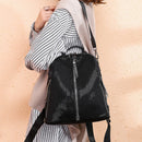 New Korean Travel Backpack Casual Student Bag Women'S Nylon Waterproof Blac