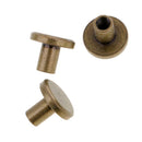 40 Sets 8mm Leather Craft Belt Wallet Solid Brass Nail Rivets Chicago Screw