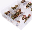 Flat Head Rivetnuts Insert Rivet Nuts Assortment Kit with Plastic Case -M3 M4 M5