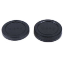 Body+Rear Lens Cap Cover Protective Case For Olympus M4/3 Camera Accessory-Black