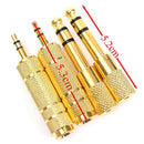 4x6.35mm 1/4"Male plug to 3.5mm 1/8"Female Jack Stereo Headphone Adapter Er`US