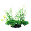 Aquarium Emulational Green Plastic Long Leaf Plant Decor 20cm I9R5