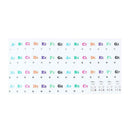 37/49/61/88 Keys Electronic Organ Scale Decals Piano Keyboard Stickers